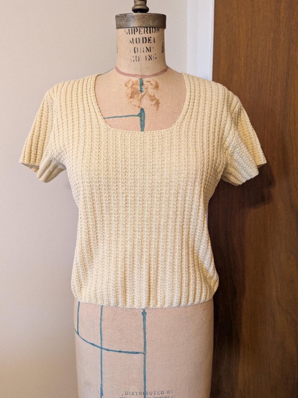 90's Butter Yellow Knit Tee